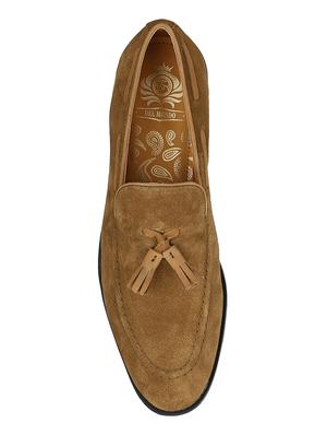tan Suede tassel slipons - 15613172 - Standard Image - 4