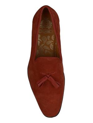red Suede tassel slipons - 15613176 - Standard Image - 4