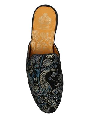 black Leather slip on mules - 15613201 - Standard Image - 4