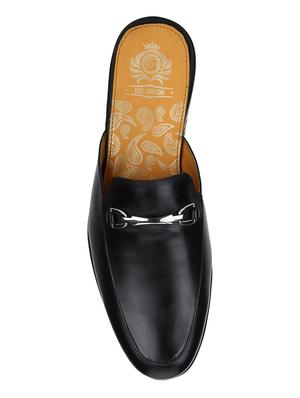 black Leather slip on mules - 15613207 - Standard Image - 4