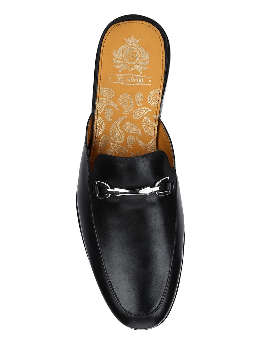 black Leather slip on mules - 15613207 - Zoom Image - 4