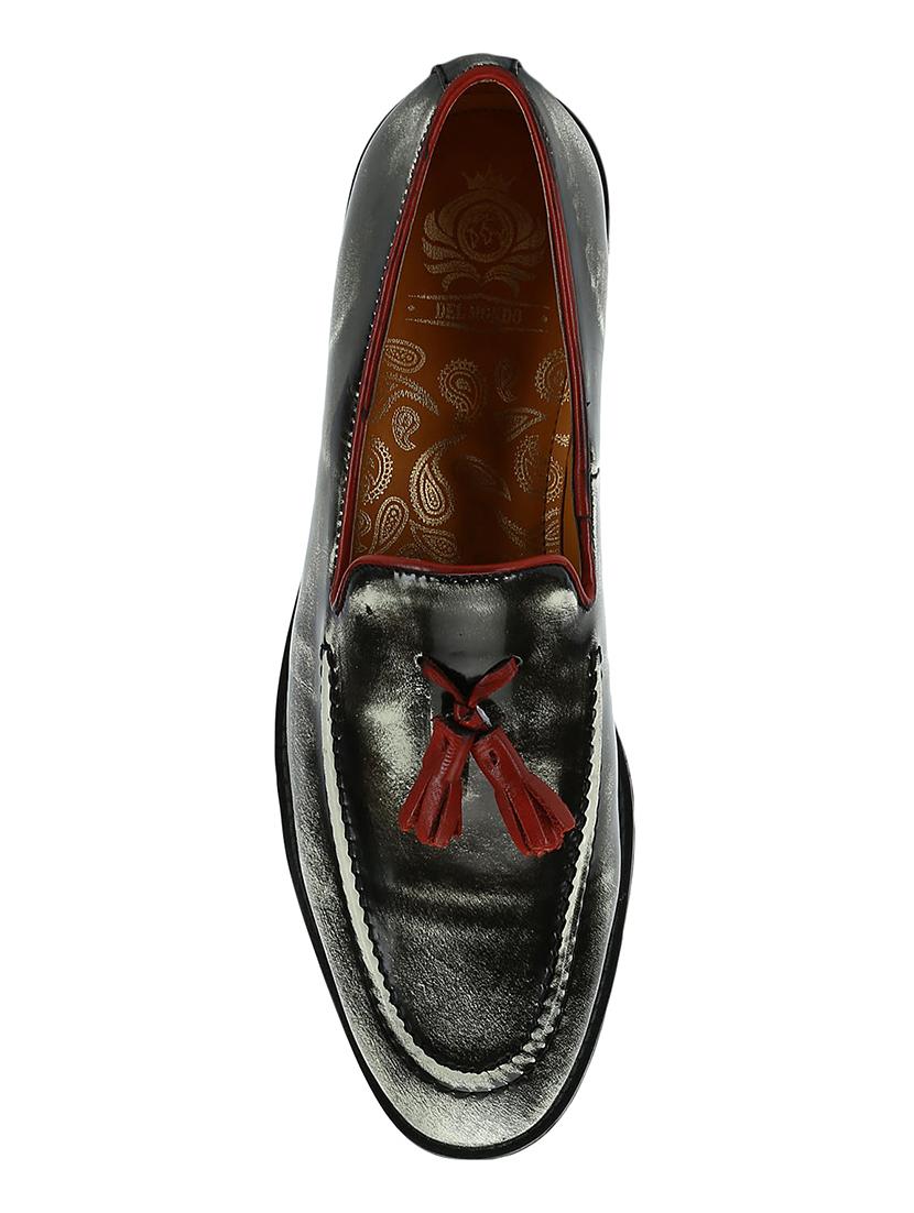black Leather tassel slipons - 15613208 - Zoom Image - 4