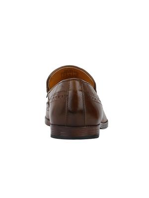 tan Leather tassel slip ons - 15613221 - Standard Image - 4