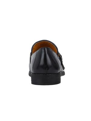 black Leather slip on monk straps - 15613231 - Standard Image - 4