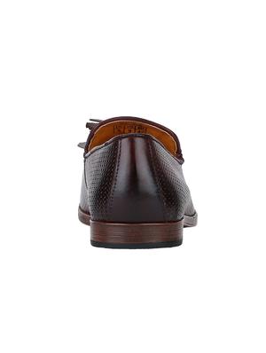 maroon Leather tassel slip ons - 15613234 - Standard Image - 4