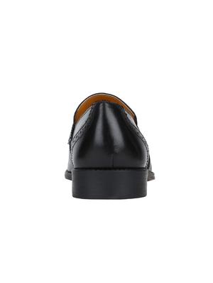 black Leather formal slip ons - 15613240 - Standard Image - 4
