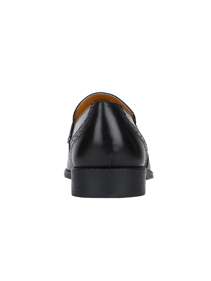 black Leather formal slip ons - 15613240 - Zoom Image - 4