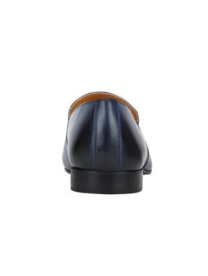 navy Leather casual slip ons - 15613243 - Standard Image - 4