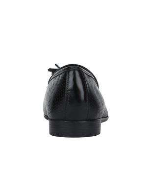 black Leather tassel slip ons - 15613246 - Standard Image - 4