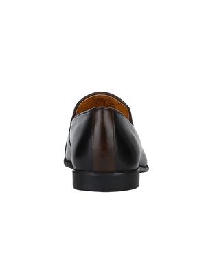 black Leather formal slip ons - 15613254 - Standard Image - 4