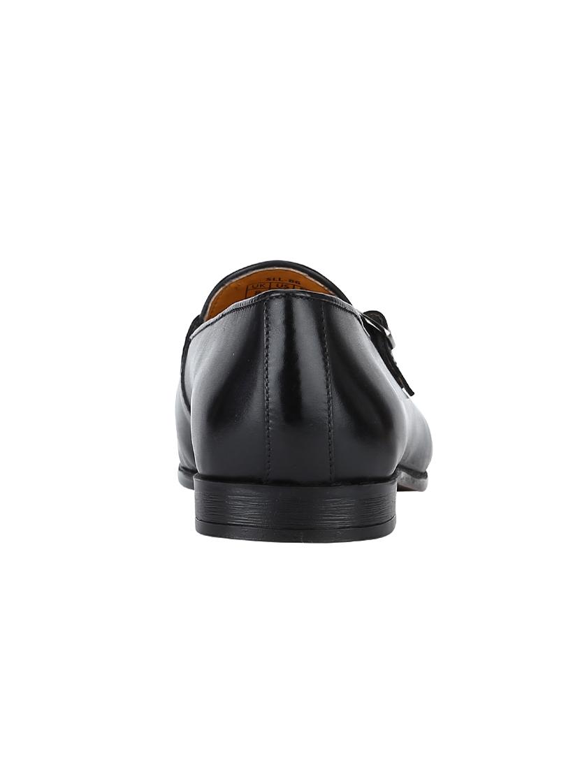 black Leather slip on monk straps - 15613261 - Zoom Image - 4