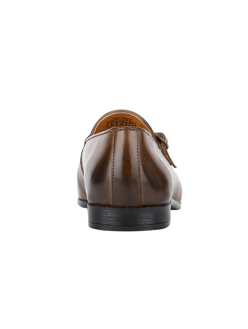 tan Leather slip on monk straps - 15613262 - Zoom Image - 4