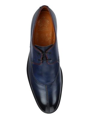 navy Leather lace-up derbys - 15613340 - Standard Image - 4