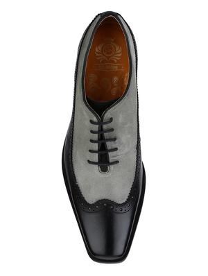 black Leather lace-up brouges - 15613343 - Standard Image - 4