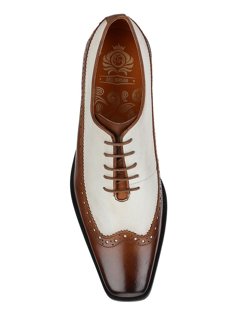 tan Leather lace-up brouges - 15613344 - Zoom Image - 4