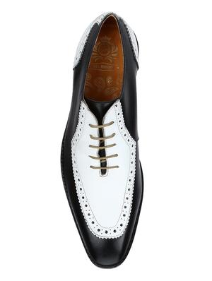 black Leather lace-up oxfords - 15613349 - Standard Image - 4