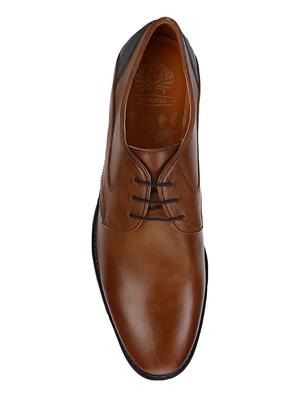 tan Leather lace-up derbys - 15613355 - Standard Image - 4