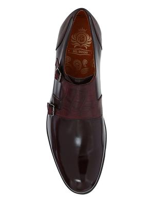 brown Patent Leather slip on monk straps - 15613370 - Standard Image - 4