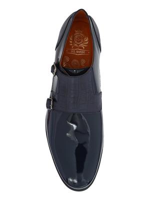 navy Patent Leather slip on monk straps - 15613371 - Standard Image - 4