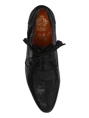 black Leather lace-up oxfords - 15613372 - Standard Image - 4