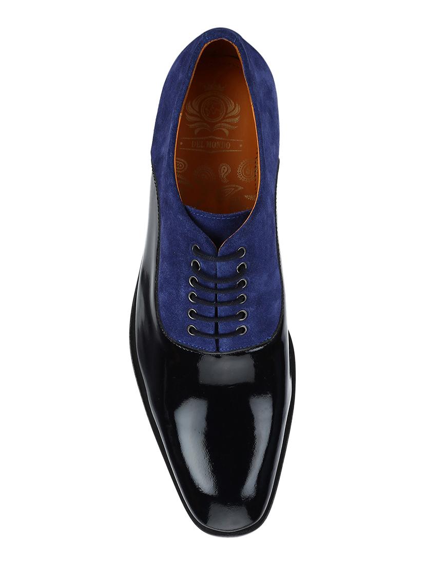 navy Suede lace-up oxfords - 15613381 - Zoom Image - 4