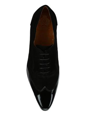black Suede lace-up brouges - 15613384 - Standard Image - 4