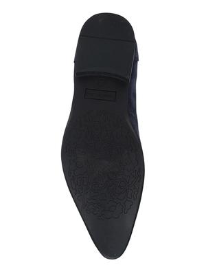 navy Suede lace-up brouges - 15613387 - Standard Image - 4