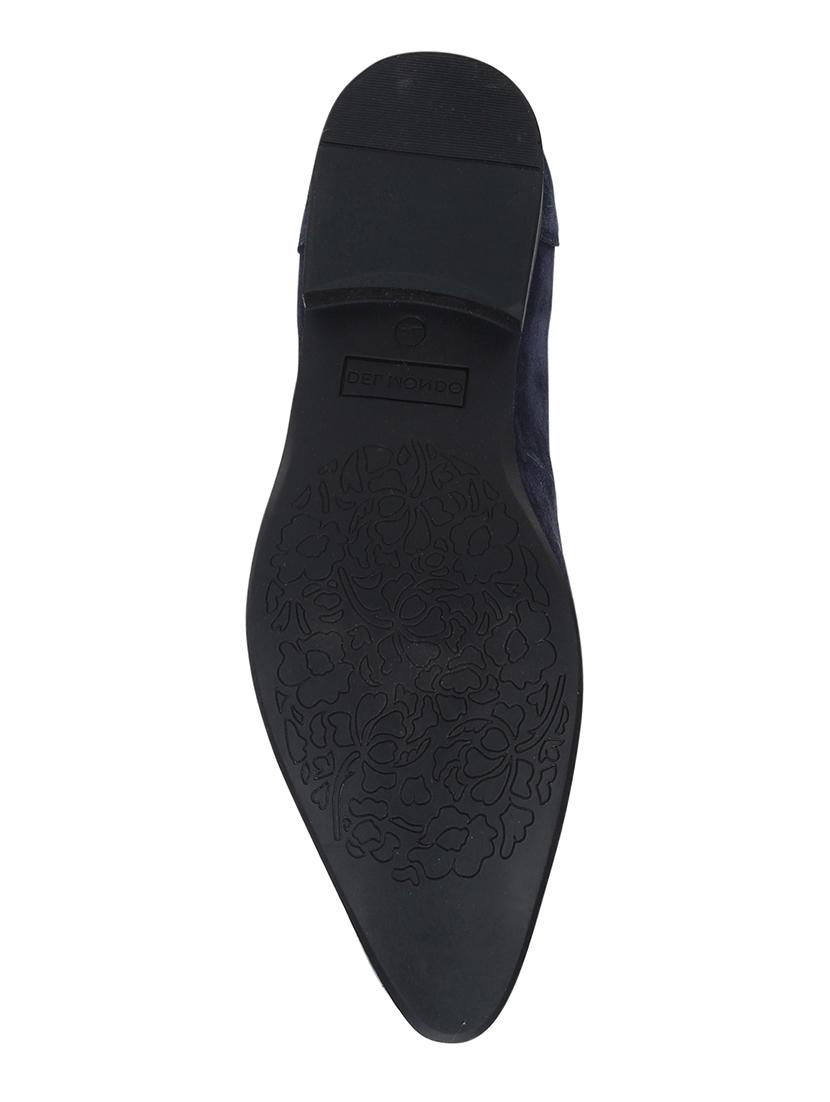 navy Suede lace-up brouges - 15613387 - Zoom Image - 4