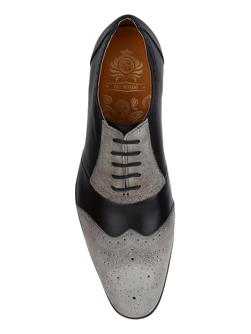 black Leather lace-up brouges - 15613390 - Zoom Image - 4