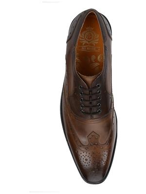 tan Leather lace-up brouges - 15613397 - Standard Image - 4