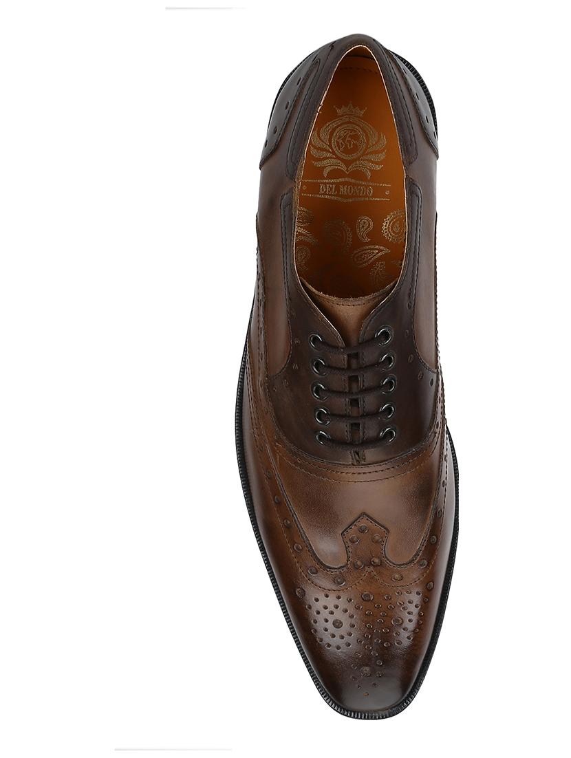 tan Leather lace-up brouges - 15613397 - Zoom Image - 4