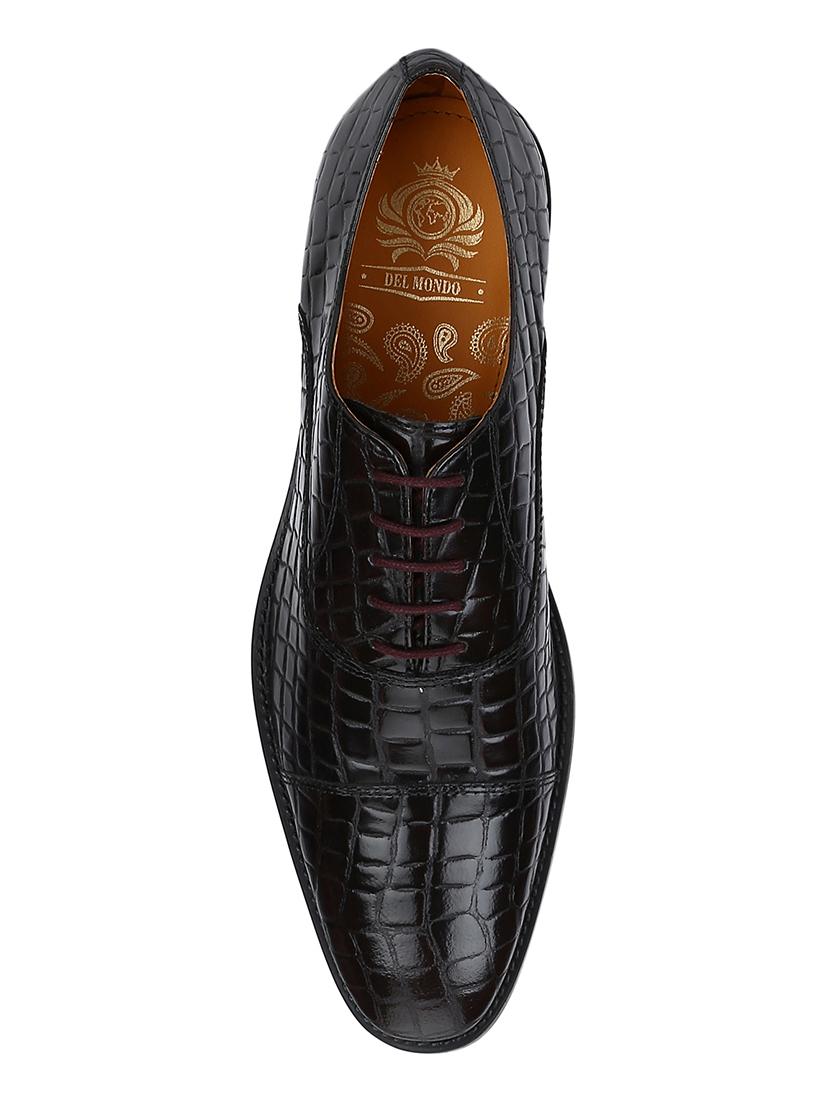 brown Leather lace-up oxfords - 15613402 - Zoom Image - 4