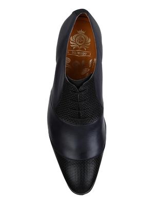 navy Leather lace-up oxfords - 15613410 - Standard Image - 4
