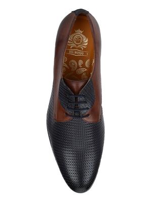 navy Leather lace-up derbys - 15613417 - Standard Image - 4