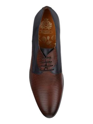 brown Leather lace-up derbys - 15613418 - Standard Image - 4