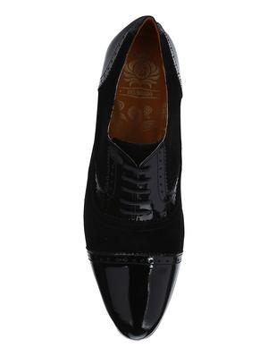 black Suede lace-up oxfords - 15613419 - Standard Image - 4