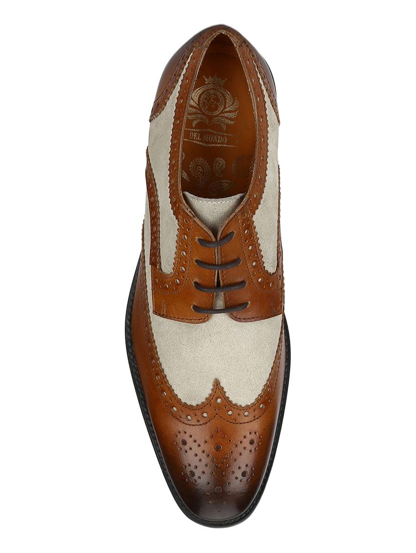 tan Leather lace-up derbys - 15613423 - Zoom Image - 4