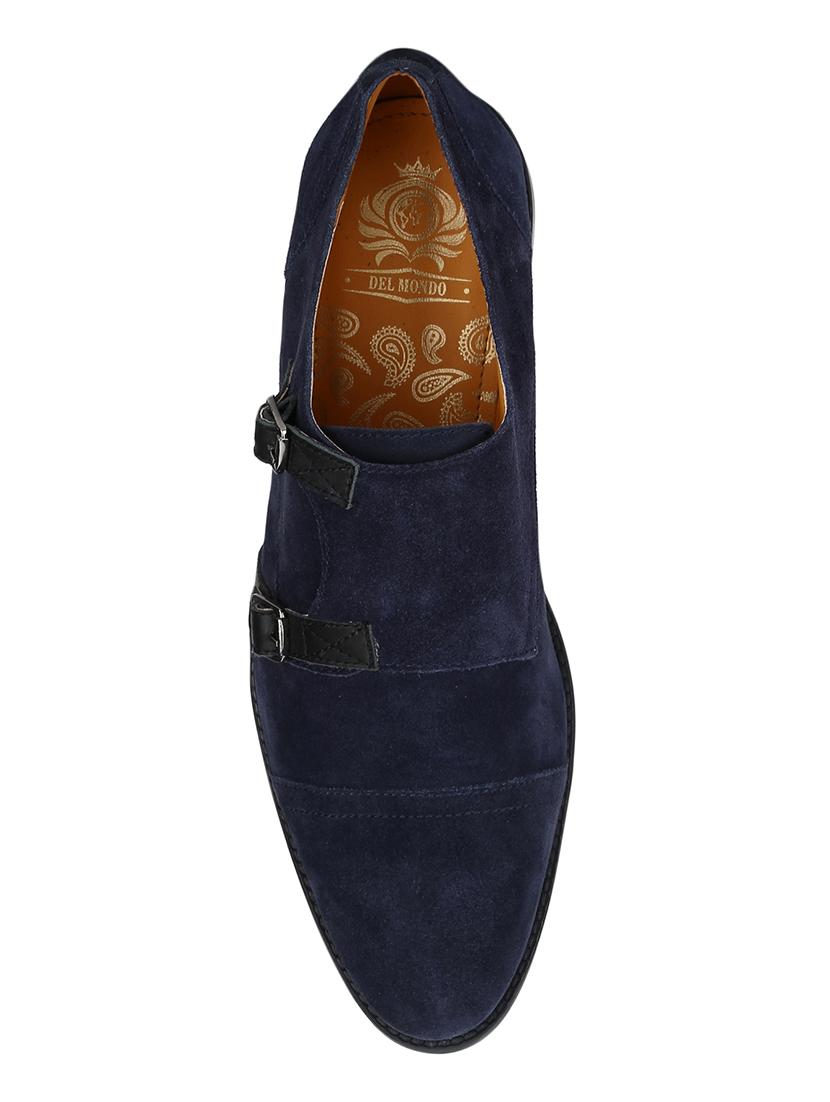 navy Suede slip on monk straps - 15613424 - Zoom Image - 4