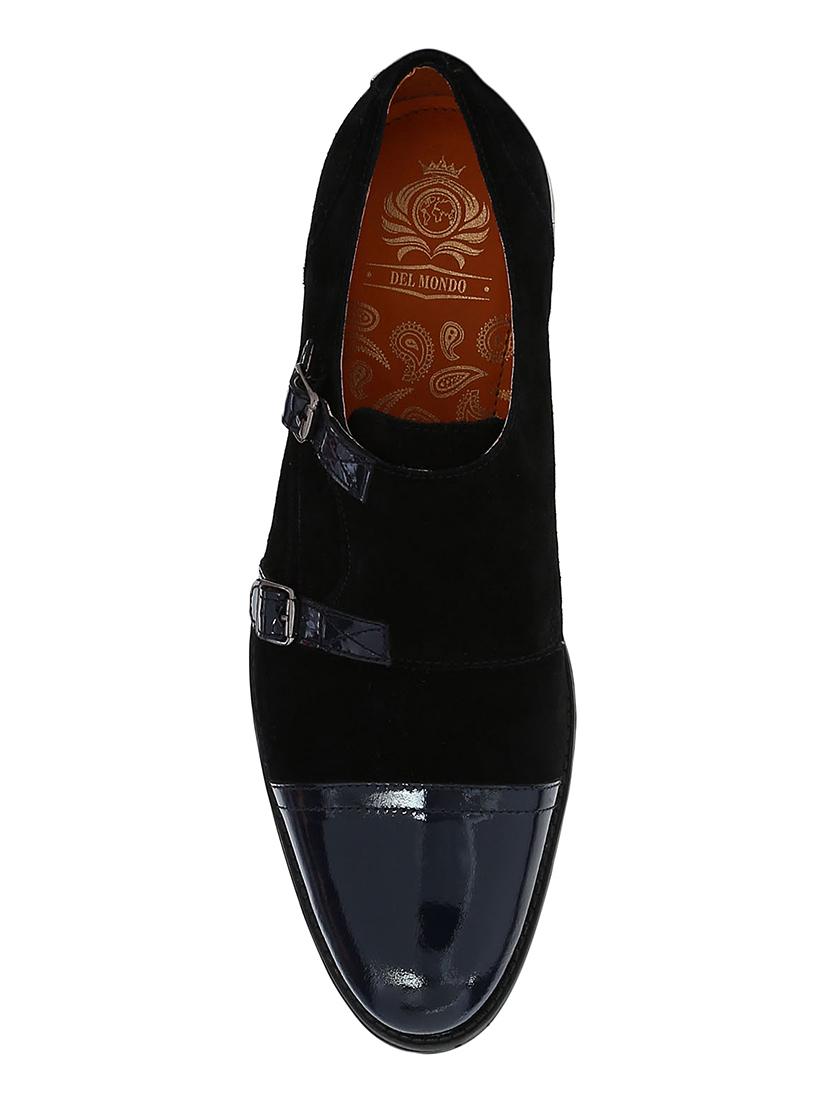 black Suede slip on monk straps - 15613425 - Zoom Image - 4