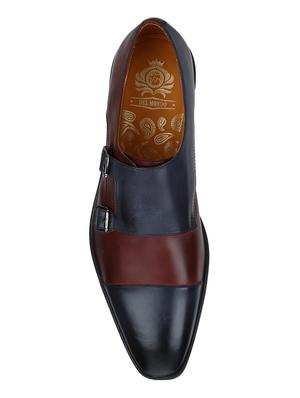 brown Leather slip on monk straps - 15613428 - Standard Image - 4