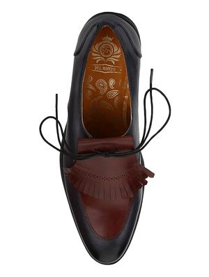 navy Leather formal slip ons - 15613430 - Standard Image - 4