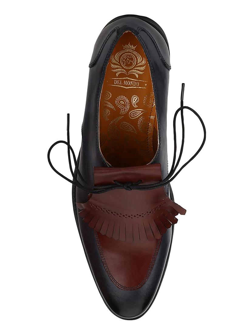 navy Leather formal slip ons - 15613430 - Zoom Image - 4