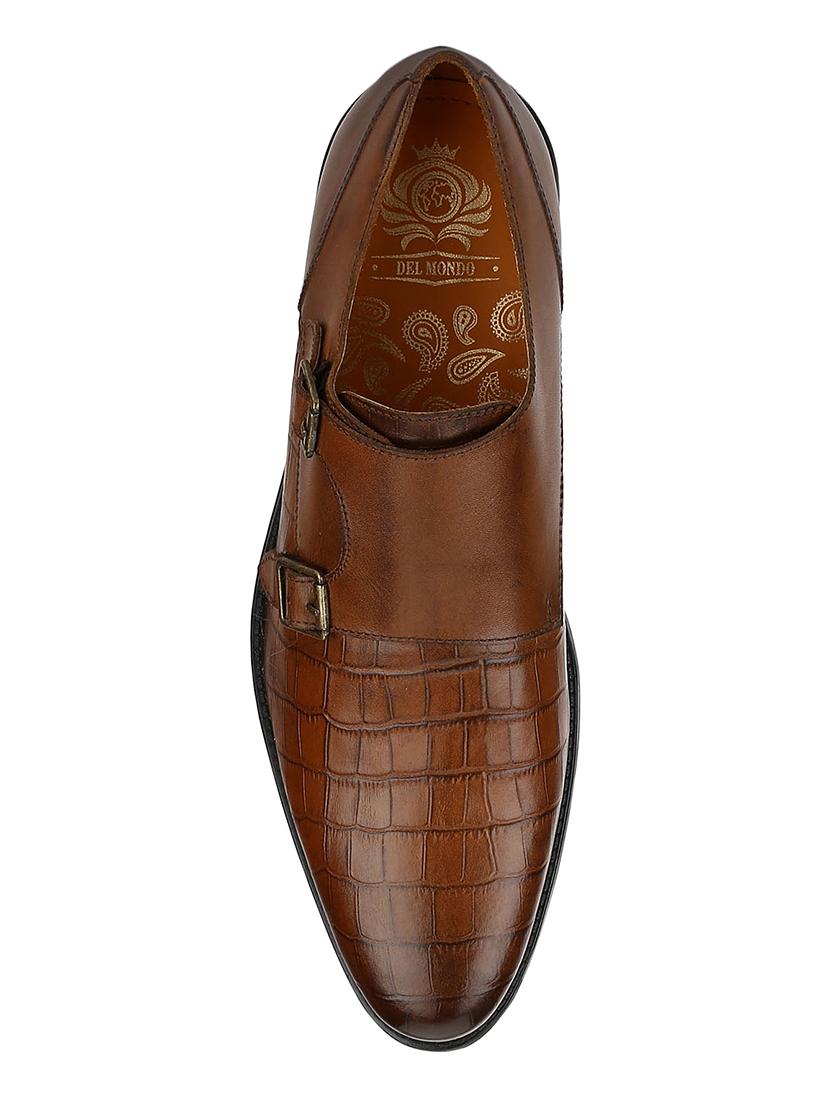 tan Leather formal slip ons - 15613431 - Zoom Image - 4