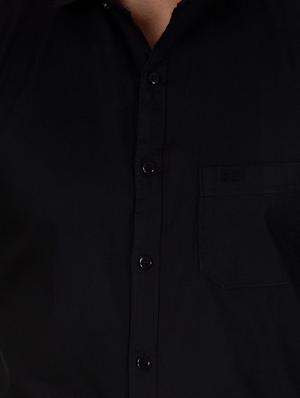 black cotton casual shirt - 15613436 - Standard Image - 4