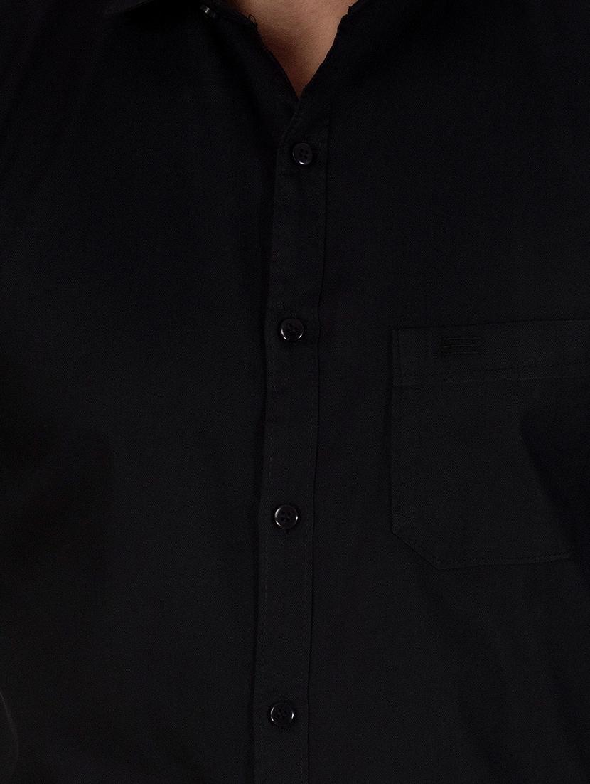 black cotton casual shirt - 15613436 - Zoom Image - 4