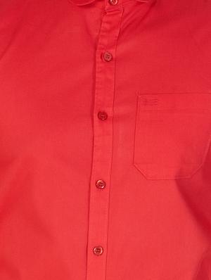 red cotton casual shirt - 15613438 - Standard Image - 4