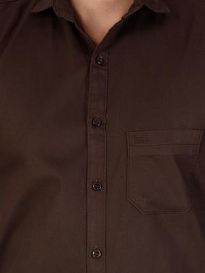 brown cotton casual shirt - 15613439 - Standard Image - 4