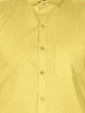 yellow cotton casual shirt - 15613443 - Standard Image - 4