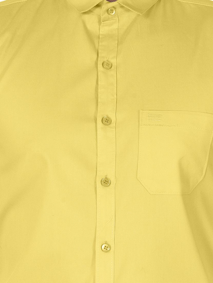 yellow cotton casual shirt - 15613443 - Zoom Image - 4