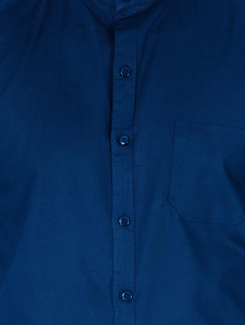 blue cotton casual shirt - 15613444 - Zoom Image - 4